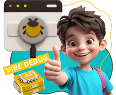 Тестирование & Vibe Debug. Охотники за багами - КИБЕРшкола программирования для детей, компьютерные курсы для школьников, начинающих и подростков - KIBERone г. Выхино-Жулебино