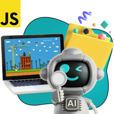 Язык программирования JavaScript + AI. Проектное обучение + геймификация + AI-помощники - КИБЕРшкола программирования для детей, компьютерные курсы для школьников, начинающих и подростков - KIBERone г. Выхино-Жулебино